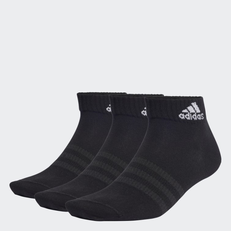 Socquettes Sportswear Fines Et Légères 6 Paires Adidas Noir