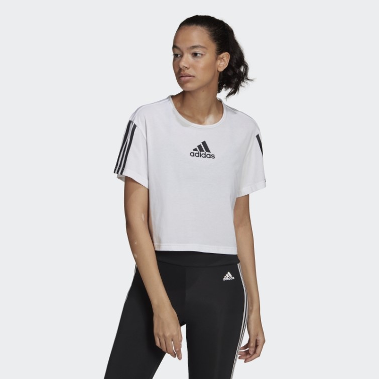 Adidas Aeroready Made For Training Crop Tee Blanc