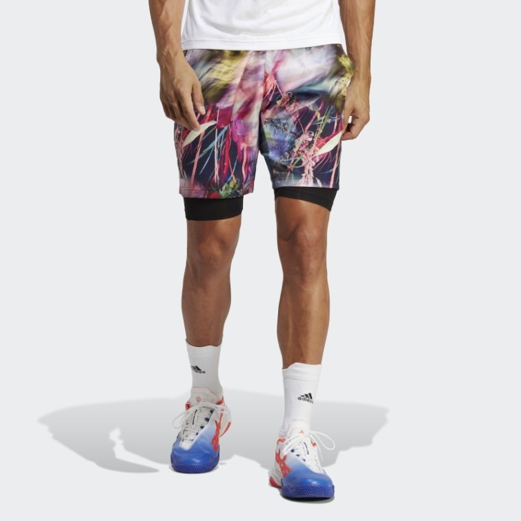 Adidas Melbourne Ergo Tennis Short Graphique Noir