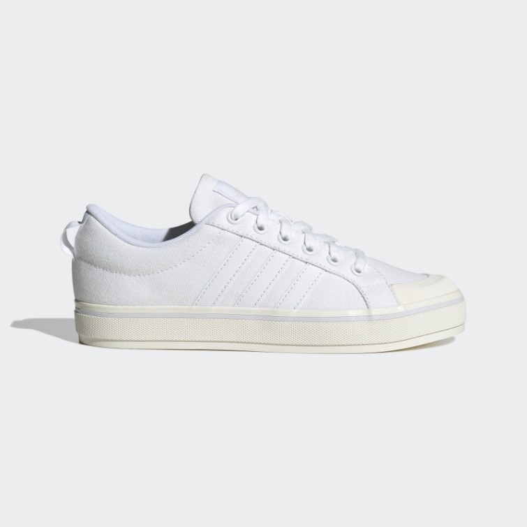 Adidas Bravada 2.0 Lifestyle Chaussures De Skateboard En Toile Blanche