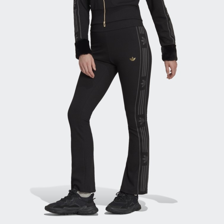 Legging Adidas Ski Chic Côtelé évasé Noir