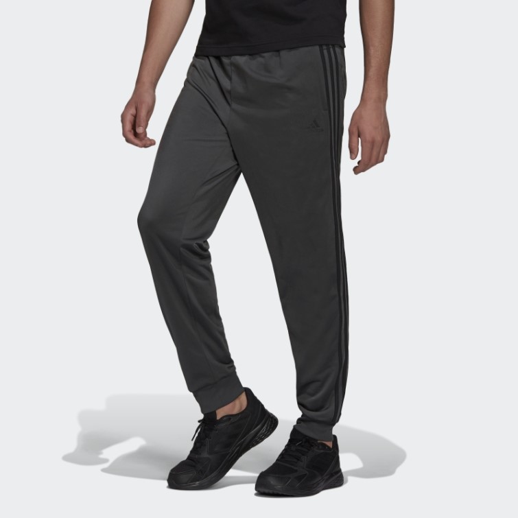 Adidas Essentials Warm-up Pantalon De Survêtement Fuselé à 3 Bandes Gris