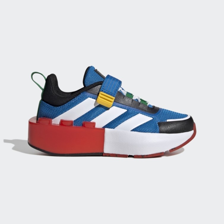 Adidas X Lego Tech Rnr Chaussures à Lacets élastiques Et Sangle Supérieure Bleu Choc Chaud