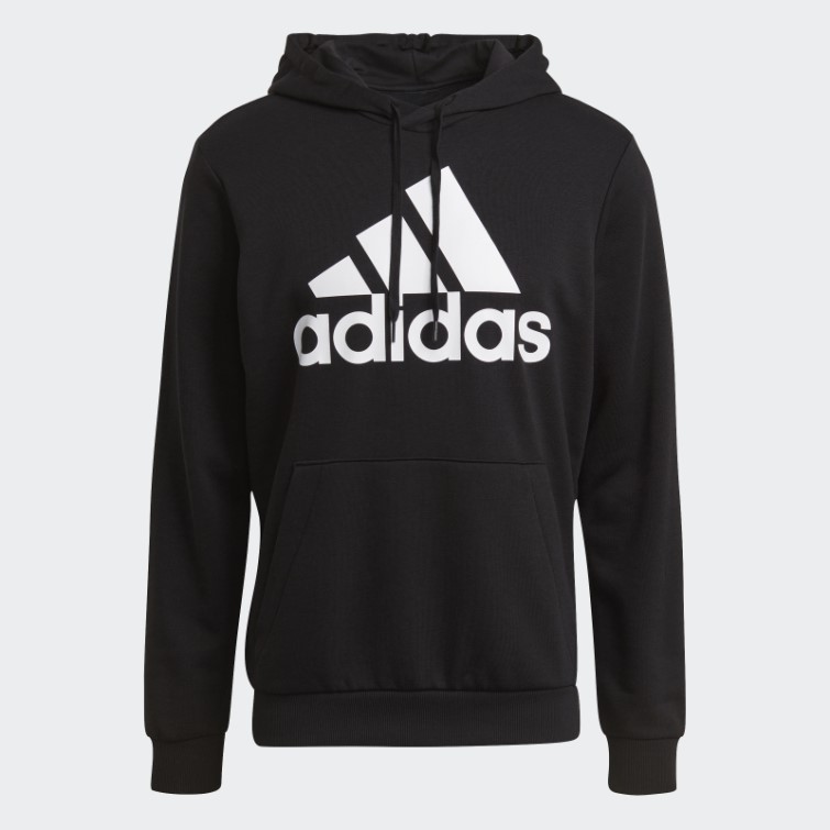 Adidas Essentials French Terry Gros Logo Sweat à Capuche Blanc