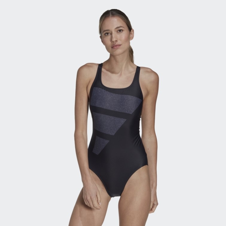 Maillot De Bain Graphique Adidas Big Bars Blanc
