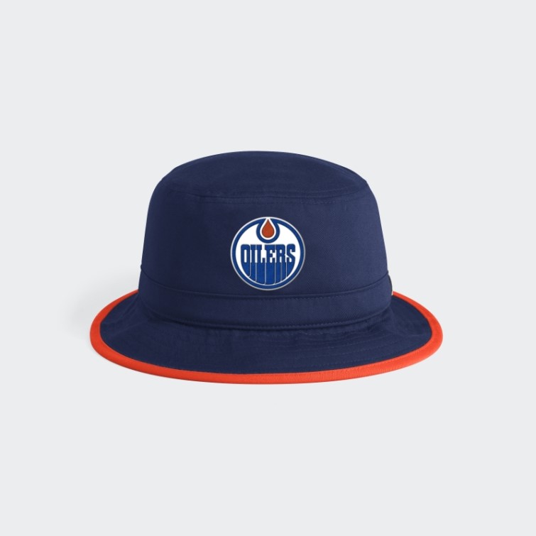 Chapeau Seau Bleu Oilers Adidas