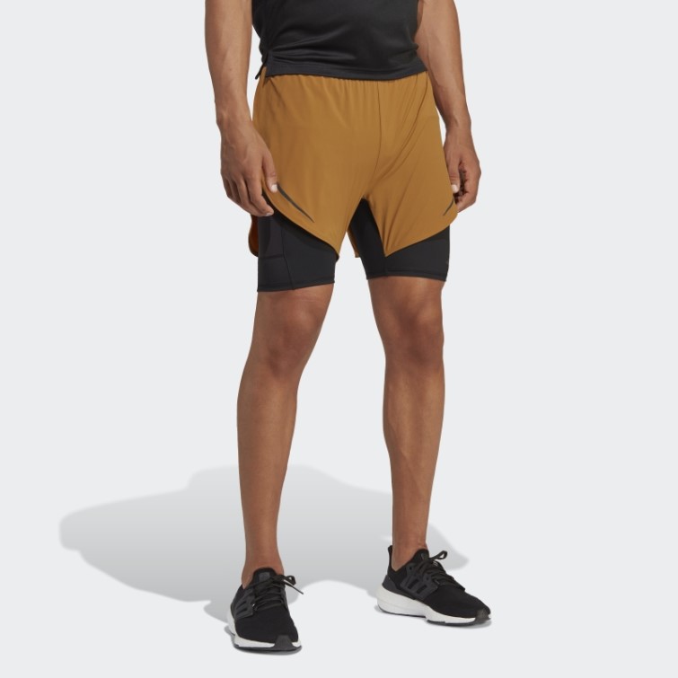 Short D'entraînement 2-en-1 Heat.rdy Hiit Bronze Adidas