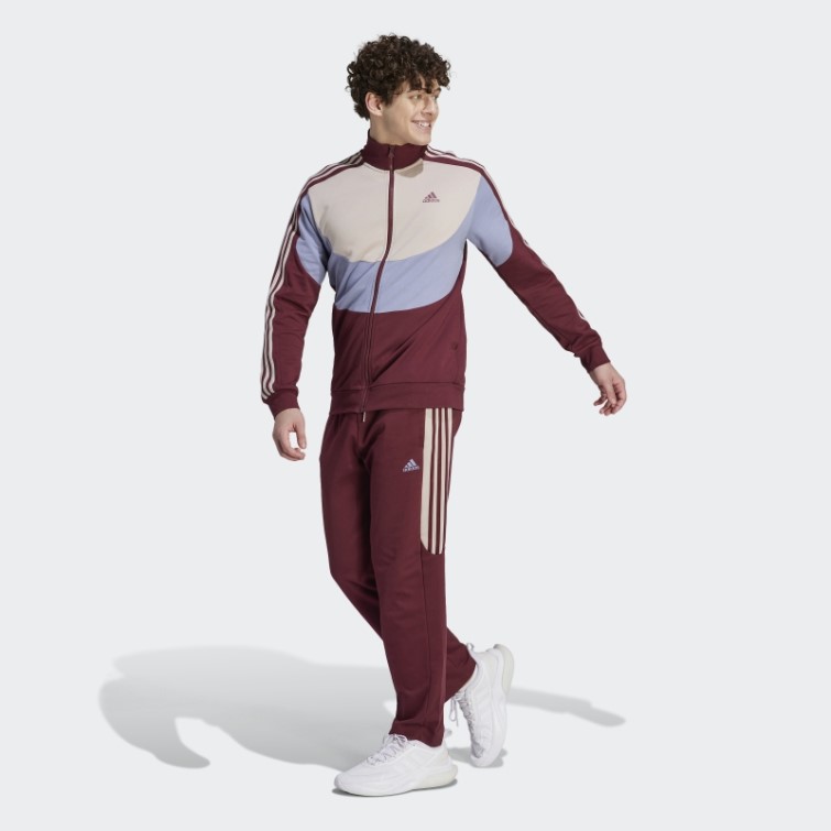 Survetement Color Block Rouge Adidas
