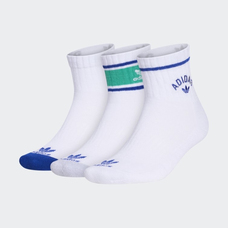 Adidas New Prep Quarter Chaussettes 3 Paires Blanches