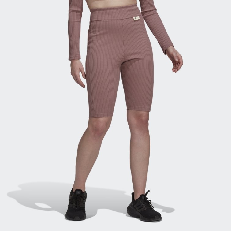 Short Adidas Studio Lounge Violet Côtelé