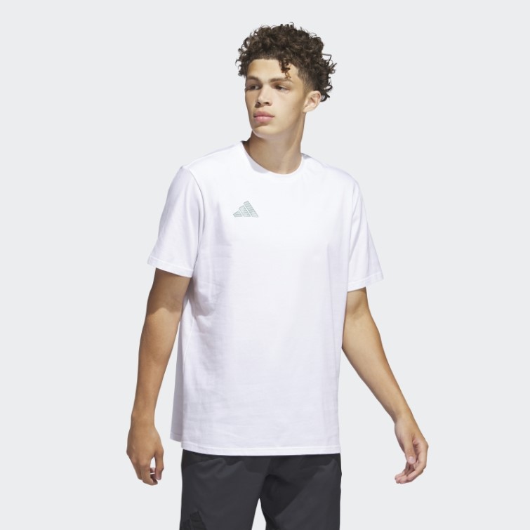 T-shirt Graphique Adidas Worldwide Hoops City Basketball Blanc