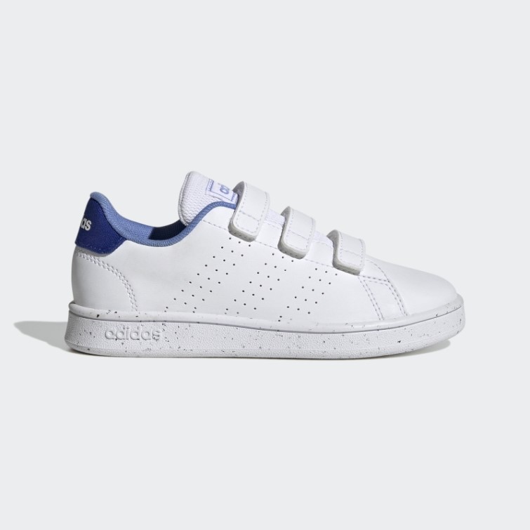 Avantage Lifestyle Court Chaussures Auto-agrippantes Adidas Blanc