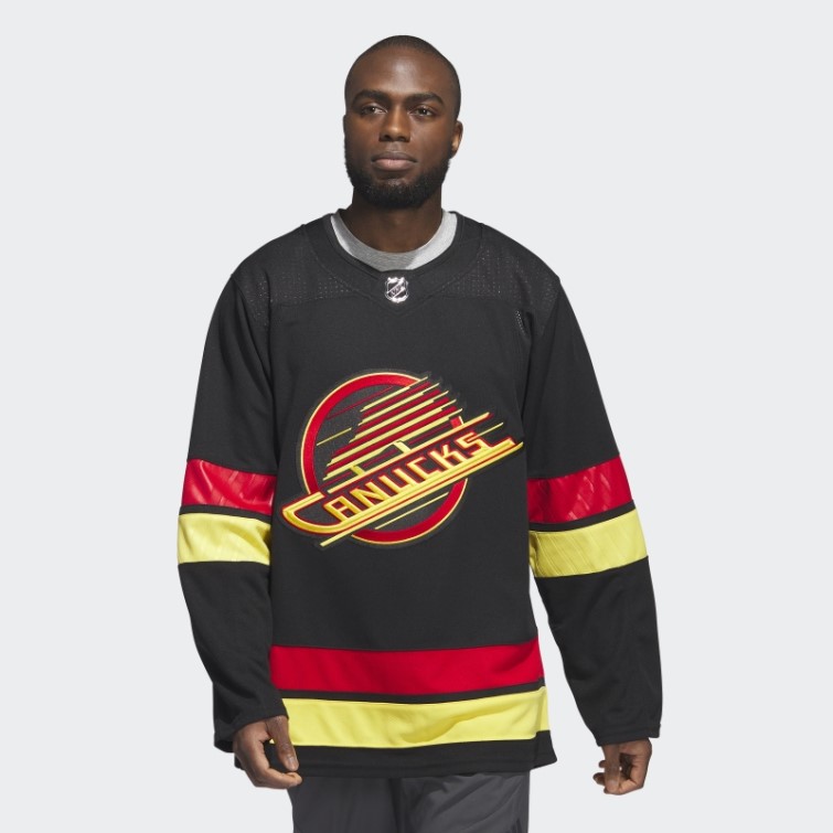 Maillot Troisième Authentique Canucks Noirs Adidas