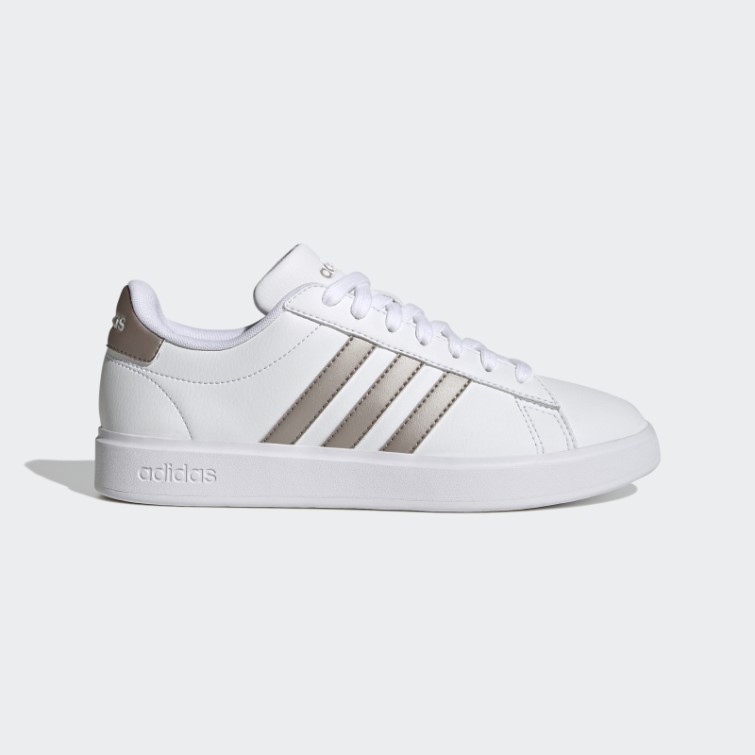 Adidas Grand Court Cloudfoam Lifestyle Court Confort Chaussures Platine Métallique