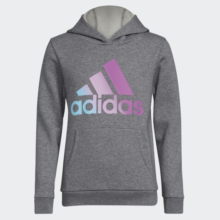 Sweat à Capuche En Molleton Graphique Gris Moyen (taille Allongée) Adidas