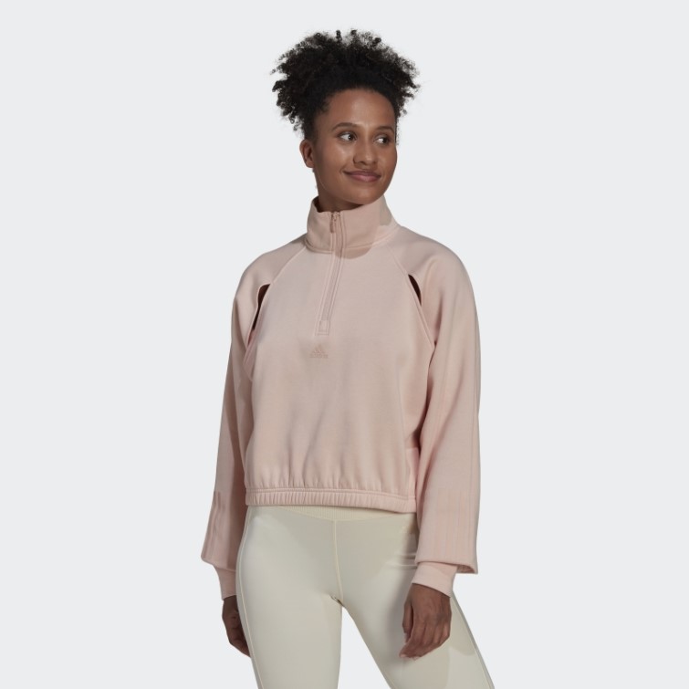 Sweat Adidas Hyperglam Fleece Rose Vapeur