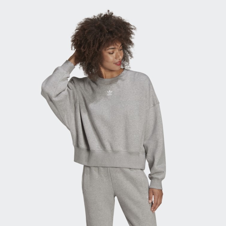 Sweat Polaire Adicolor Essentials Gris Moyen Adidas