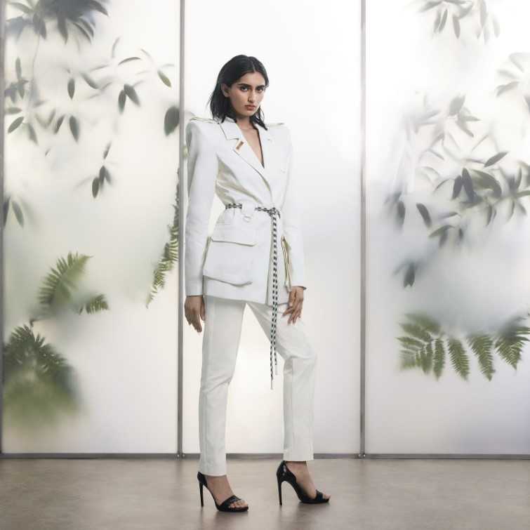 Costume En Sergé Haut à Manches Longues Adidas Blanc