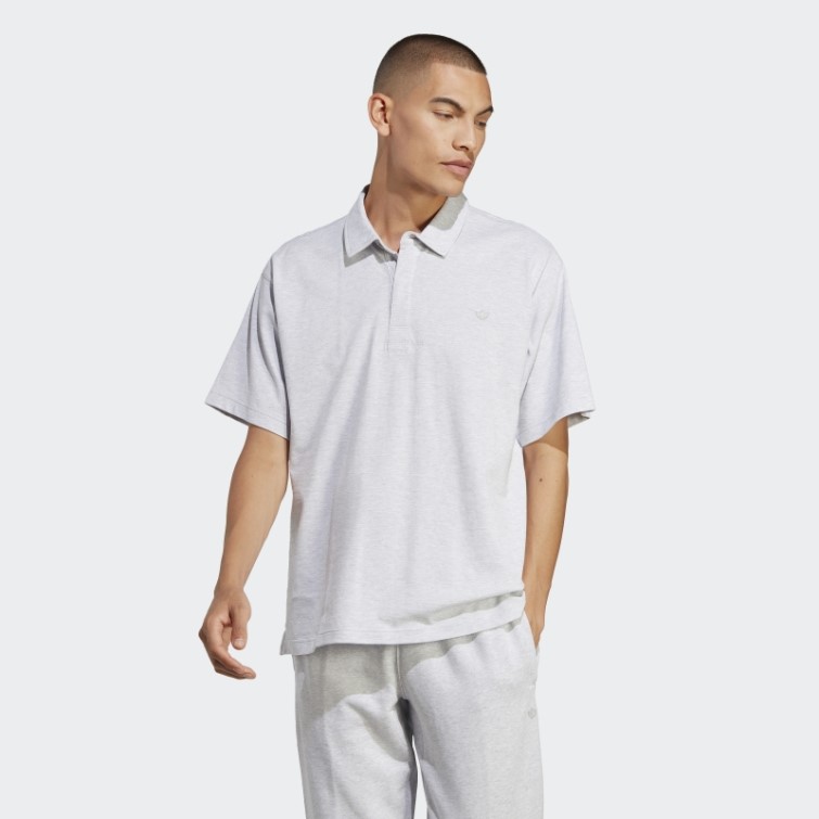 Polo Premium Essentials Gris Clair Chiné Adidas