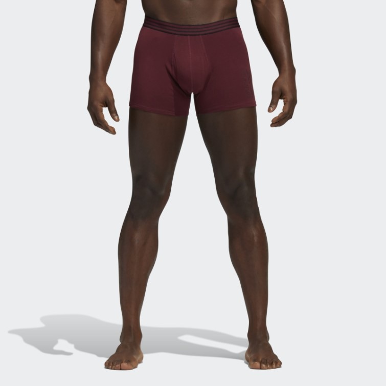 Adidas Core Slip De Bain En Coton 4 Paires Bordeaux