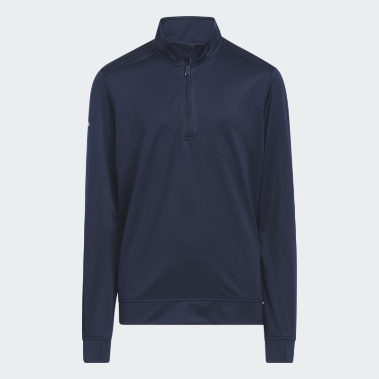 Pull Adidas Heather Quarter Zip Bleu Marine