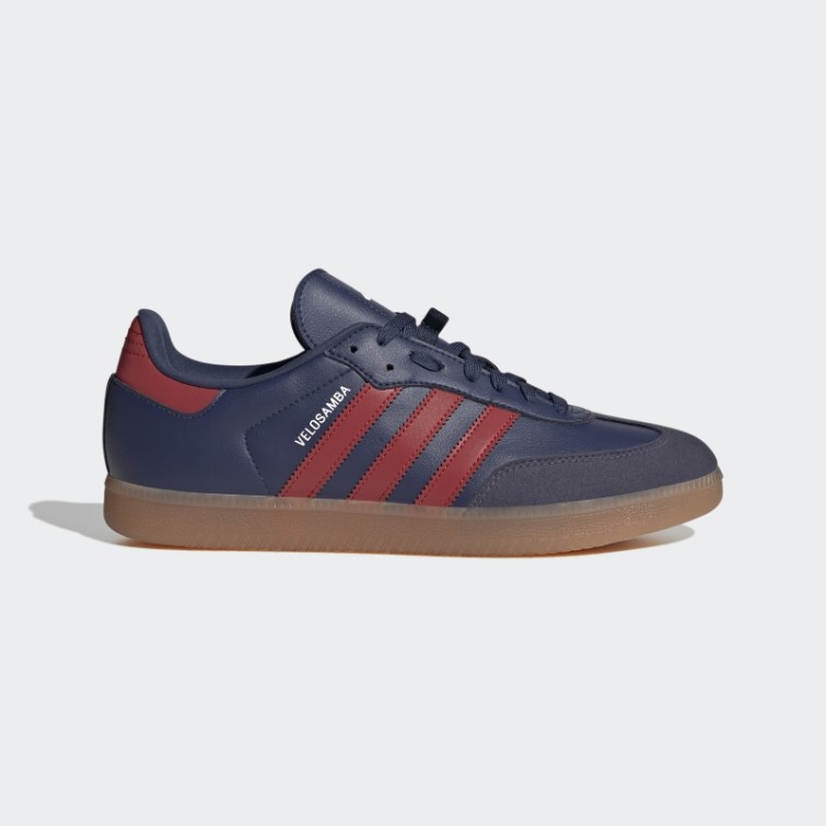 Chaussures De Vélo Végétaliennes Adidas The Velosamba Bleu Marine