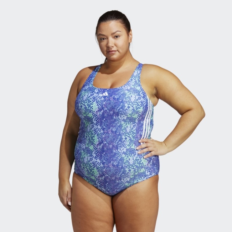 Maillot De Bain Graphique Adidas 3-stripes (grande Taille) Violet