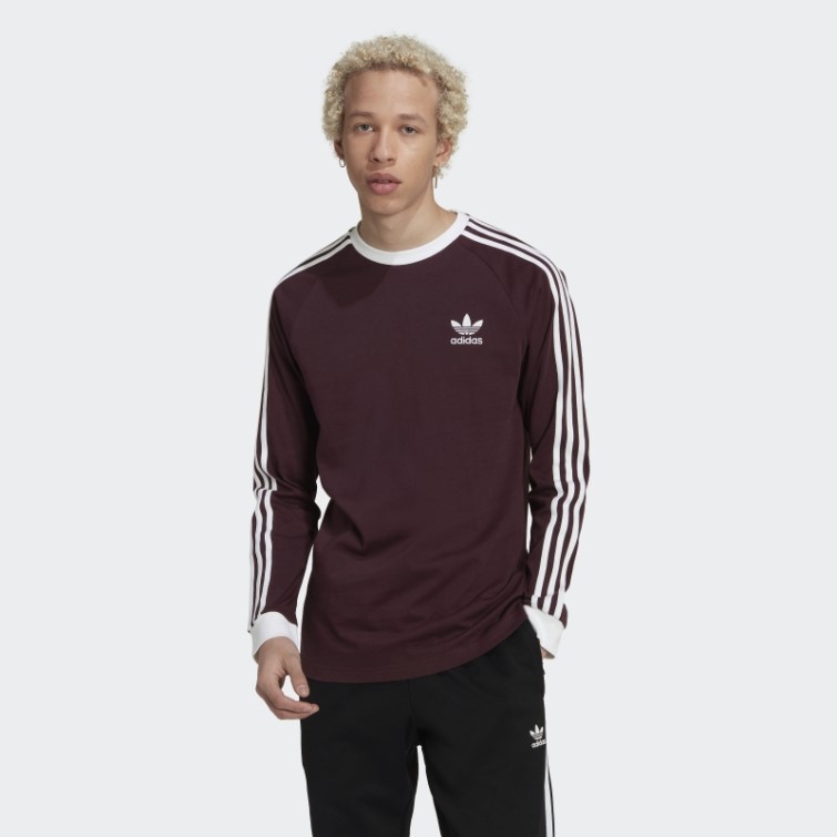 Adicolor Classics 3-stripes Haut à Manches Longues Te Bordeaux Adidas