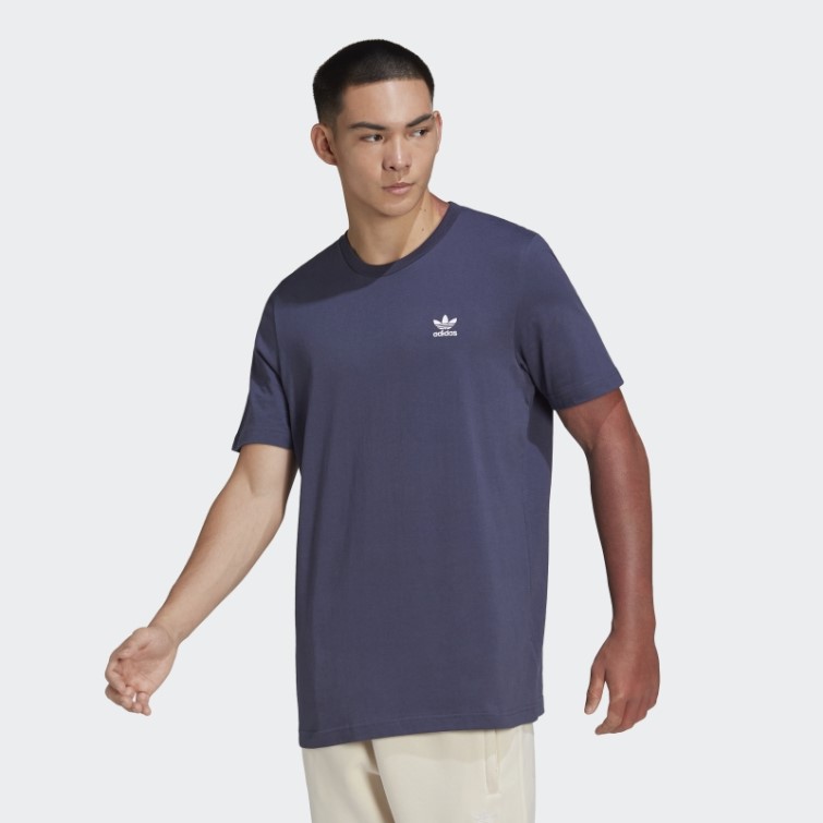 Adidas Adicolor Essentials Tee Trèfle Bleu Marine