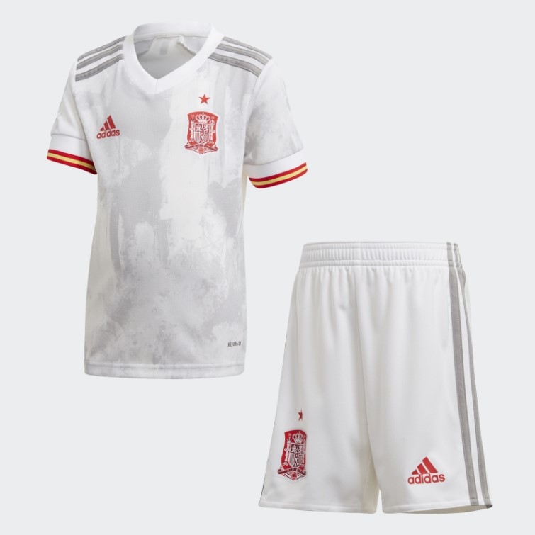 Mini Kit Adidas Espagne Extérieur Blanc
