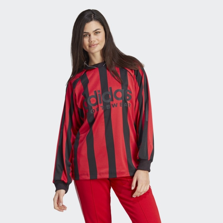 Maillot Manches Longues Jacquard Noir Adidas