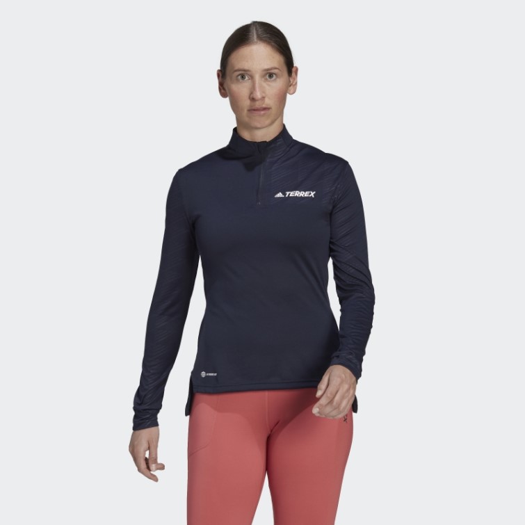 Encre Adidas Terrex Multi T-shirt Demi-zip