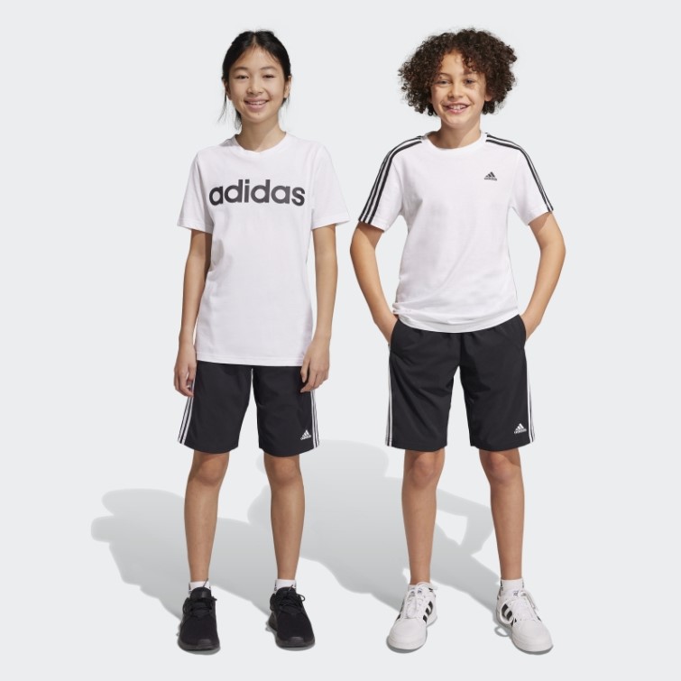 Short Adidas Essentials 3-stripes Tissé Blanc