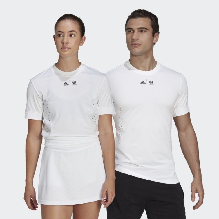 T-shirt Graphique Adidas Tennis New York Blanc
