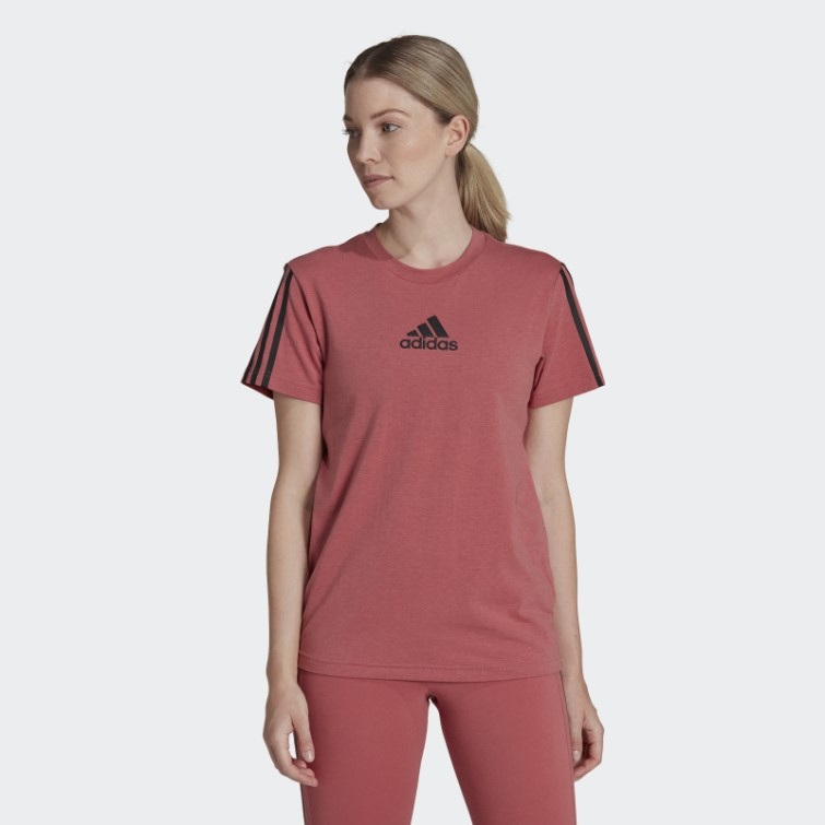 Aeroready Made For Training Coton Toucher Tee Rouge Adidas