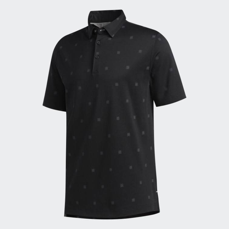 Adidas Polo Adipure Noir à Imprimé Gravé