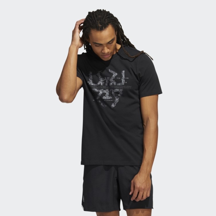 Adidas Noir D.o.n. Numéro 4 L'avenir Du Tee Rapide