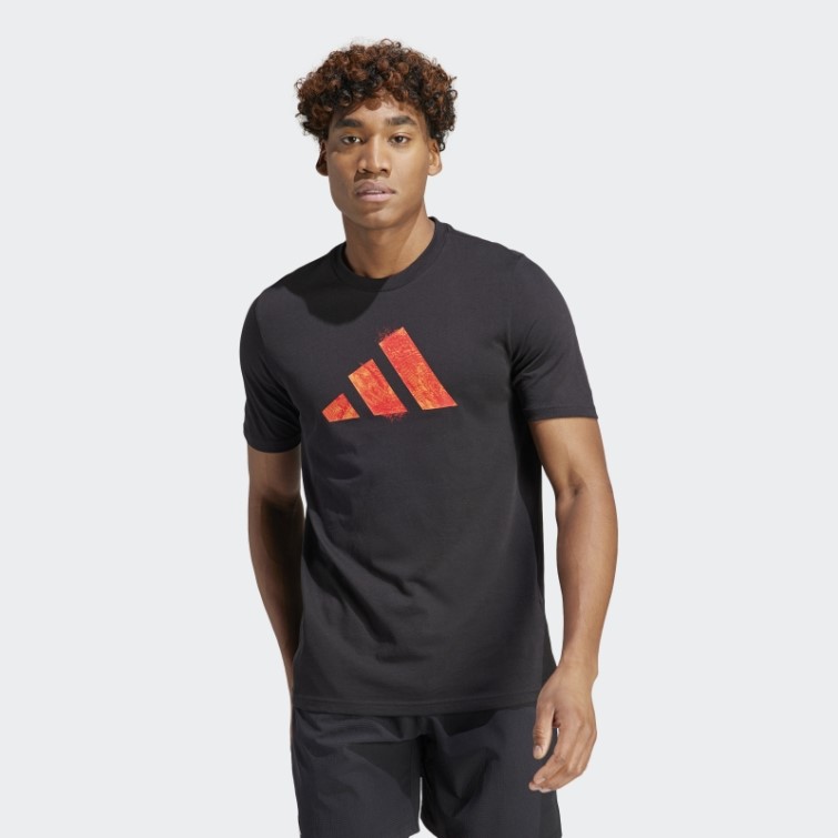 Adidas Aeroready Tennis Roland Garros Graphique T-shirt Noir
