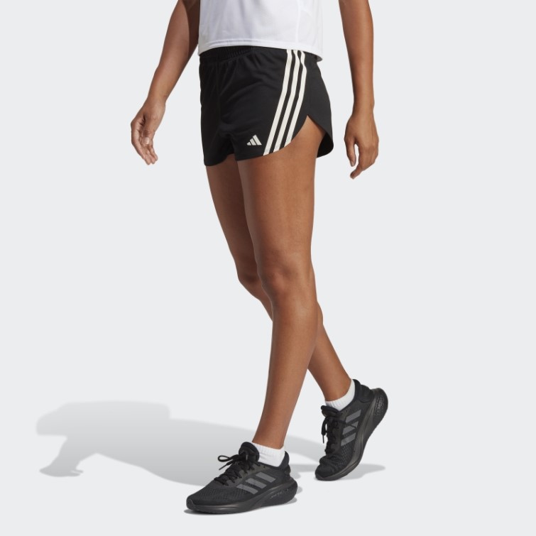 Run Icon 3-stripes Short De Course à Faible Teneur En Carbone Noir Adidas