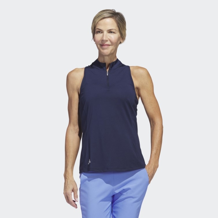 Adidas Polo Bleu Marine Sans Manches à Dos Nageur