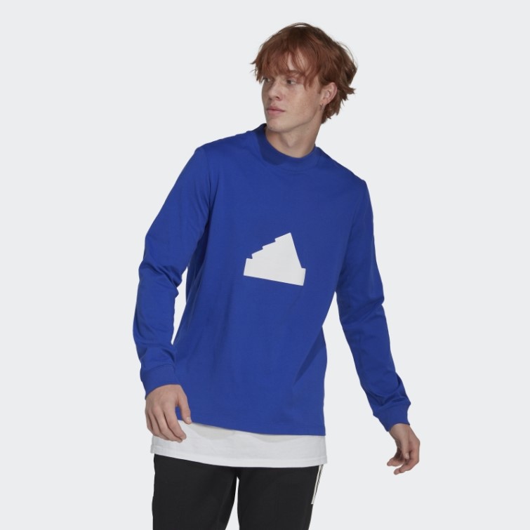 Haut Adidas Bleu à Manches Longues