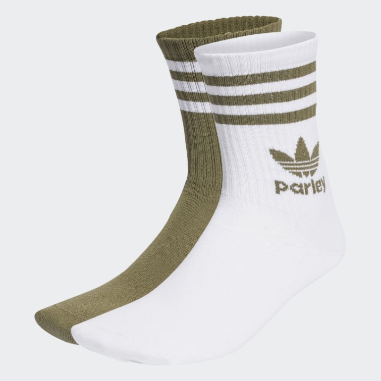 Adidas Parley Mid Crew 2 Paires De Chaussettes Blanches