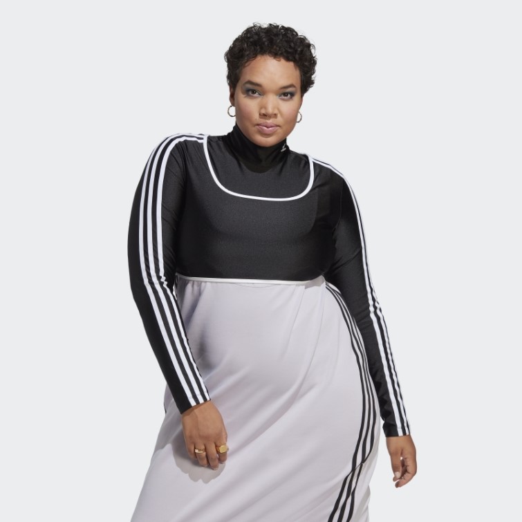 Body Manches Longues (taille Plus) Adidas Noir