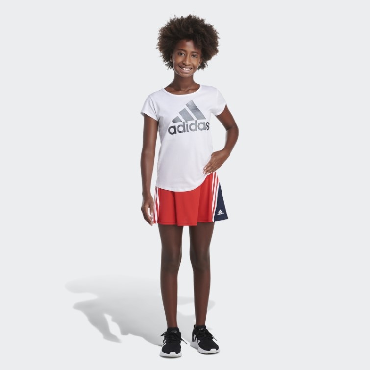 Jupe-short 3 Bandes Rouge Adidas