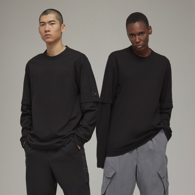 T-shirt à Manches Longues En Jersey Crêpe Adidas Y-3