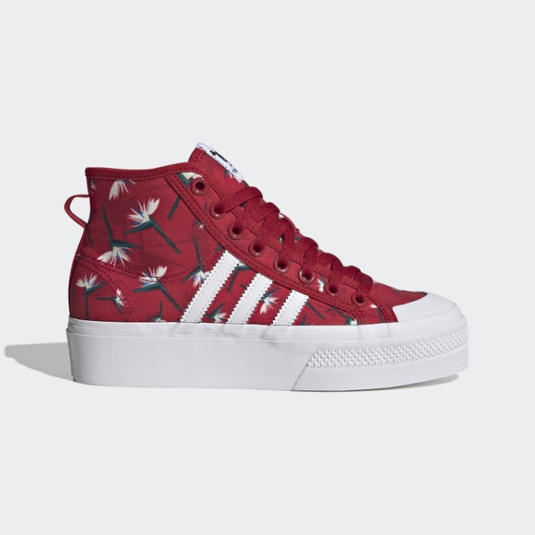 Thebe Magugu Nizza Platform Mid Chaussures Adidas Rouge