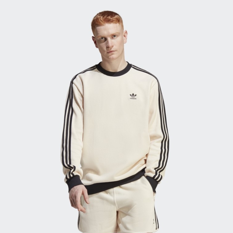 Adidas Adicolor Classics Waffle Crew Blanc