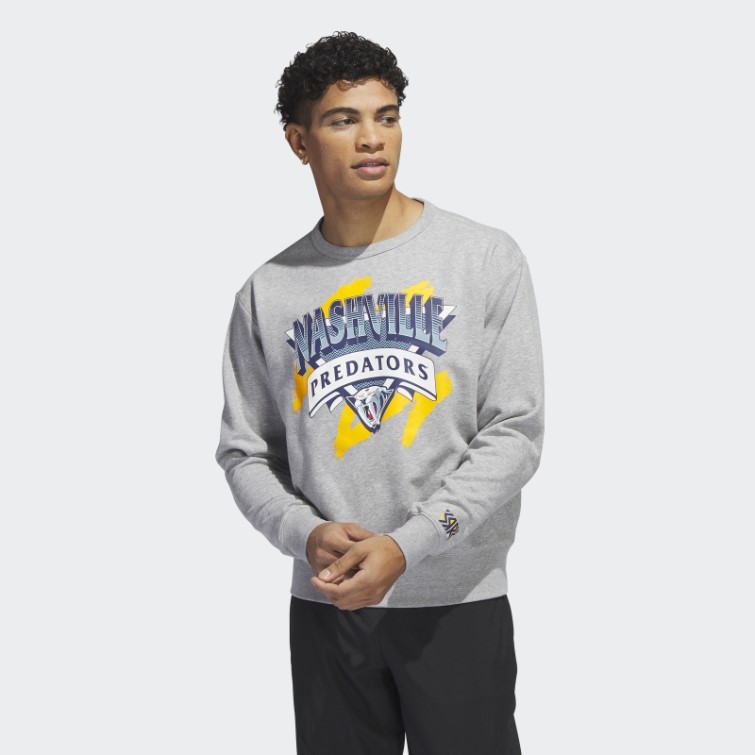 Sweat Gris Moyen Adidas Prédateurs Vintage Crew