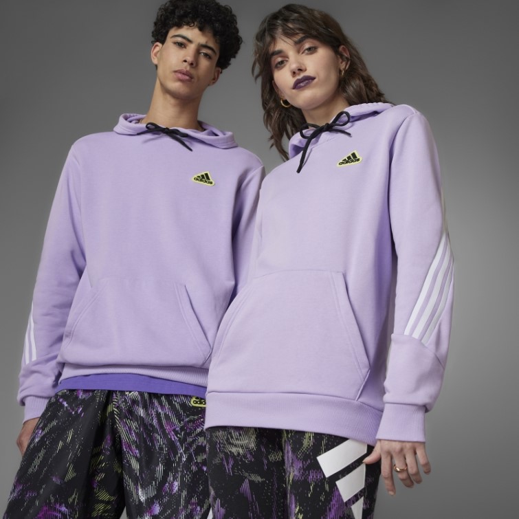 Sweat à Capuche Adidas Future Icons Hyperpulse (non Genré) Lueur Violette