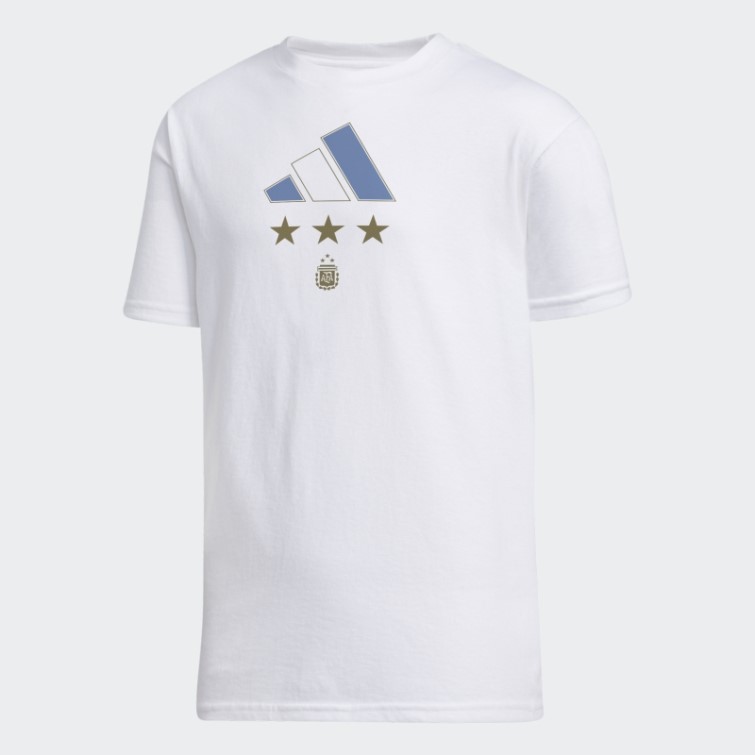 Tee Shirt Adidas Argentina 2022 Winners Blanc